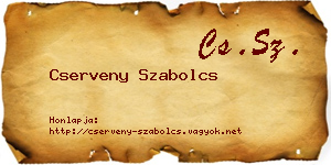 Cserveny Szabolcs névjegykártya